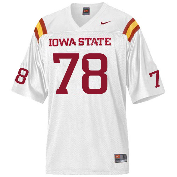 Iowa State Cyclones Men's #78 Nick Lawler Nike NCAA Authentic White College Stitched Football Jersey AC42W88NN
